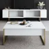 Meuble TV en aggloméré et métal Luxe