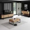 Meuble TV en aggloméré et métal Luxe