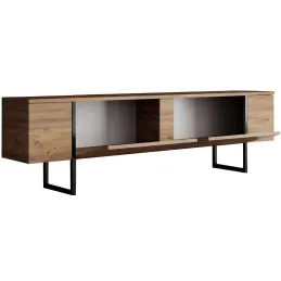 Meuble TV en aggloméré et métal Luxe