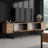 Meuble TV en aggloméré et métal Luxe