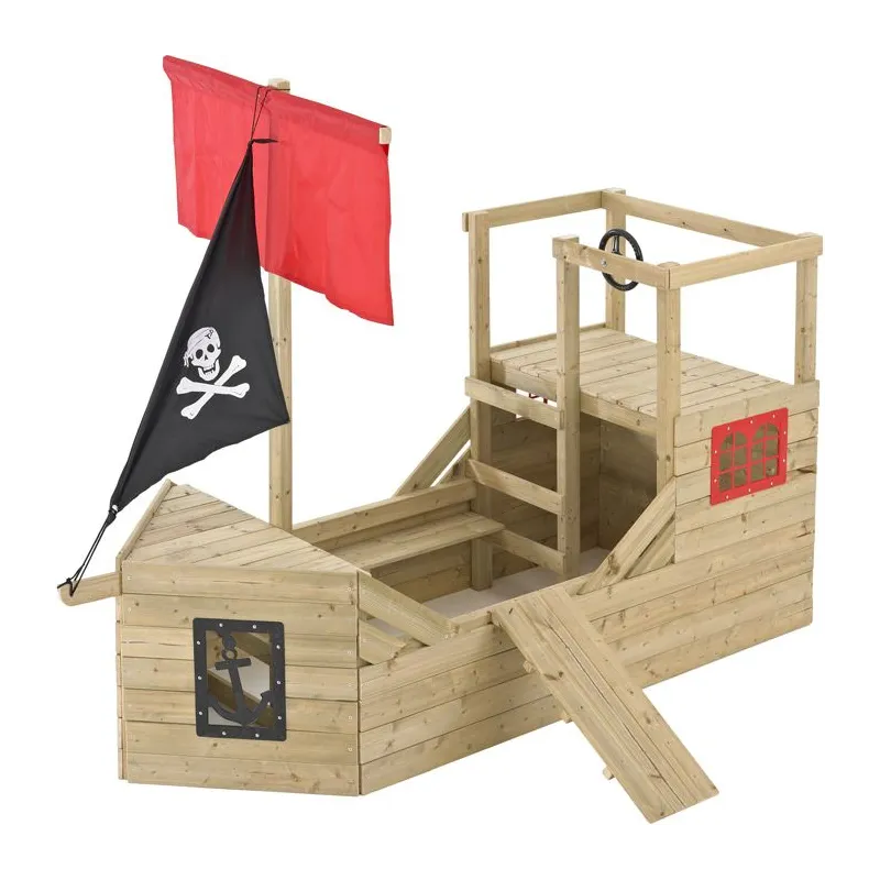 Cabane bateau pirate Galleon en bois