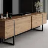 Meuble TV en aggloméré et métal Luxe