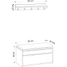 Ensemble banc meuble à chaussures avec étagère Boby