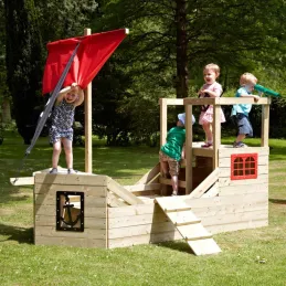 Cabane bateau pirate Galleon en bois