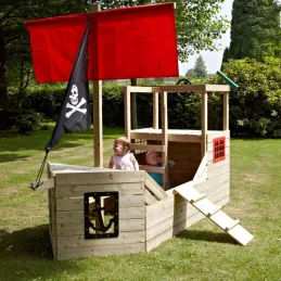 Cabane bateau pirate Galleon en bois