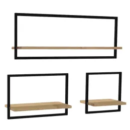 Etagère murale en aggloméré Yeso (Lot de 3)