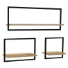 Etagère murale en aggloméré Yeso (Lot de 3)