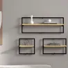 Etagère murale en aggloméré Yeso (Lot de 3)