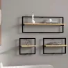 Etagère murale en aggloméré Yeso (Lot de 3)