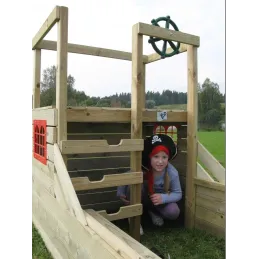 Cabane bateau pirate Galleon en bois