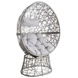 Fauteuil oeuf pivotant en polyrésine