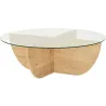 Table basse en verre et aggloméré Lily