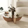 Table basse en verre et aggloméré Lily