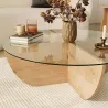 Table basse en verre et aggloméré Lily