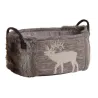 Corbeille de rangement ovale motif cerf (Lot de 3)