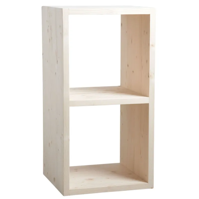 Etagère modulable 2 cases en épicéa
