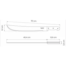 Machette en acier carbone et plastique
