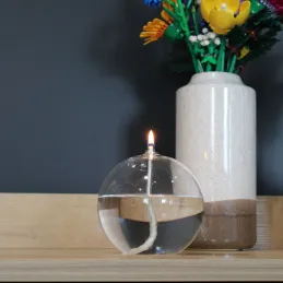 Lampe à huile en verre Sphere