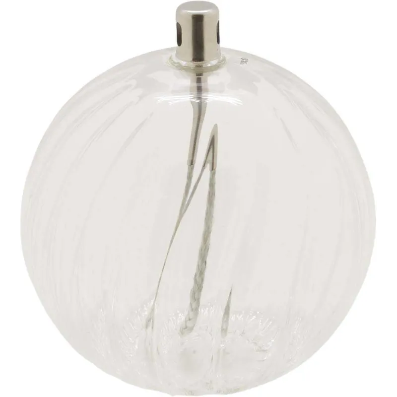 Lampe à huile en verre strié Sphere