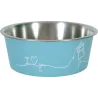 Ecuelle antidérapante bleue pour chiens Love dog