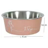 Ecuelle antidérapante rose pour chiens Love dog