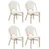 Chaise d'extérieur en rotin et résine (Lot de 4)