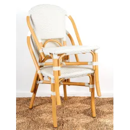 Chaise d'extérieur en rotin et résine (Lot de 4)