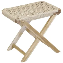 Table pliante en teck et cannage Synthétique BAIA