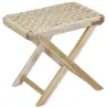 Table pliante en teck et cannage Synthétique BAIA