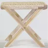 Table pliante en teck et cannage Synthétique BAIA