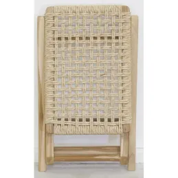 Table pliante en teck et cannage Synthétique BAIA