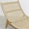 Chaise bain de soleil en teck et cannage synthétique BAIA
