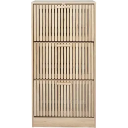 Meuble à chaussures 3 portes en bois Klaus