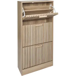 Meuble à chaussures 3 portes en bois Klaus
