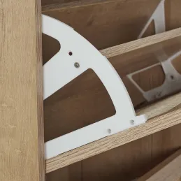 Meuble à chaussures cannage et bois 3 portes Bali