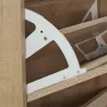 Meuble à chaussures cannage et bois 3 portes Bali