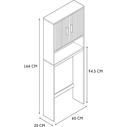 Meuble WC en bois Klaus