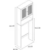 Meuble WC cannage et bois Bali
