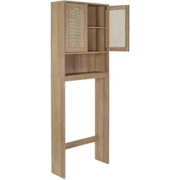 Meuble WC cannage et bois Bali