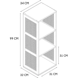 Rangement modulable cannage et bois Bali
