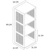Rangement modulable cannage et bois Bali