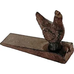 Bloque porte en fonte Coq et poule 11 x 3 x 8 cm (Lot de 2)