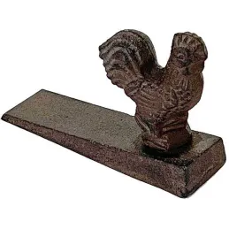 Bloque porte en fonte Coq et poule 11 x 3 x 8 cm (Lot de 2)
