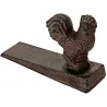 Bloque porte en fonte Coq et poule 11 x 3 x 8 cm (Lot de 2)