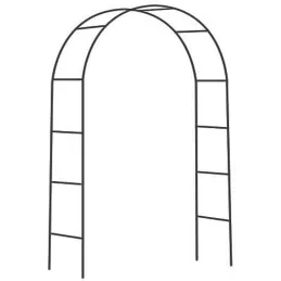 Arche de jardin noire pour plantes grimpantes 200 × 136 cm Atea
