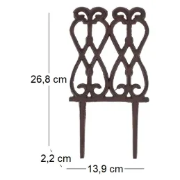 Bordure de jardin en fonte Lys français