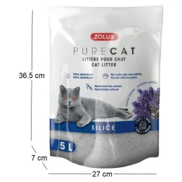 Litière silice parfumée Purecat 5 litres