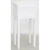 Table de nuit blanche en acajou 40 x 30 x 80 cm