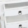 Table de nuit blanche en acajou 40 x 30 x 80 cm