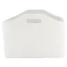 Corbeille porte-revues en simili matelassé blanc